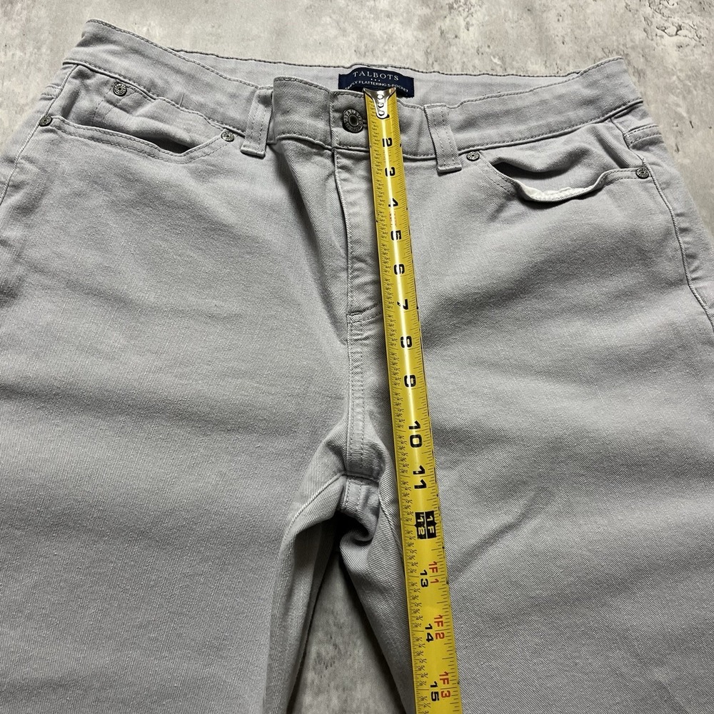 TALBOTS Women's Size 12 Simply Flattering 5 Pocket Jeans Gray Ankle Length - Picture 4 of 9
